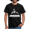 Berge Natur Geometrisch T-Shirt - Schwarz