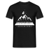 Berge Natur Geometrisch T-Shirt - Schwarz