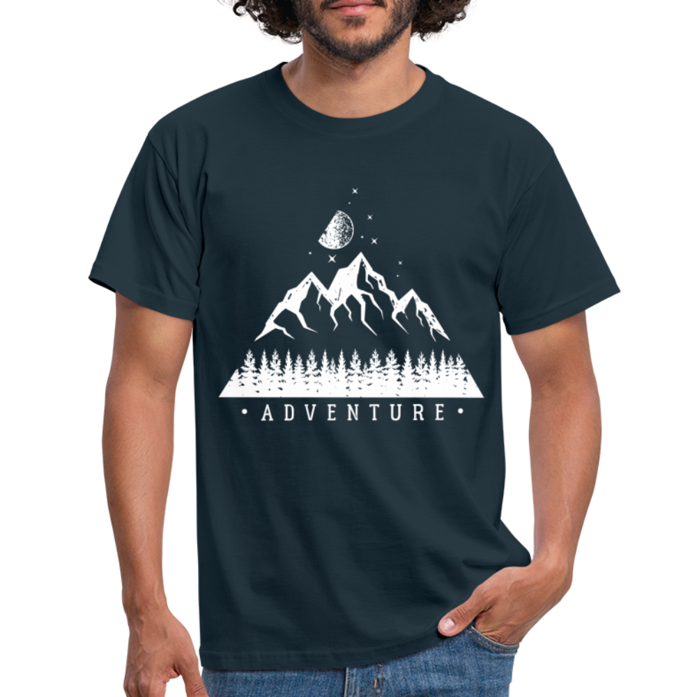 Berge Natur Geometrisch T-Shirt - Navy