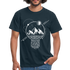 Berge Natur Bergsee Mond Geometrisch T-Shirt - Navy