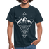 Berge Natur See Geometrisch T-Shirt - Navy