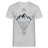 Berge Natur See Geometrisch T-Shirt - Grau meliert