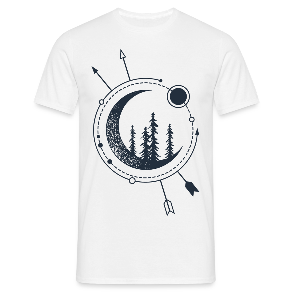 Natur Mond Geometrisch T-Shirt - weiß