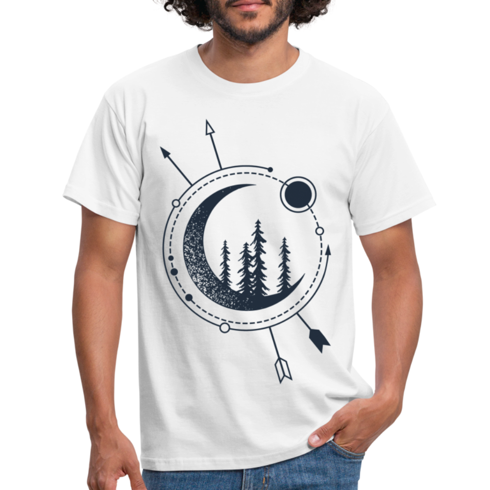 Natur Mond Geometrisch T-Shirt - weiß