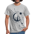 Natur Mond Geometrisch T-Shirt - Grau meliert