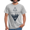 Natur Wald Wildnis Geometrisch T-Shirt - Grau meliert