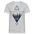 Natur Wald Wildnis Geometrisch T-Shirt - Grau meliert