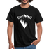 Berge Natur Geometrisch T-Shirt - Schwarz