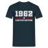 60. Geburtstag Geschenk T-Shirt Geboren 1962 Limited Edition - Navy