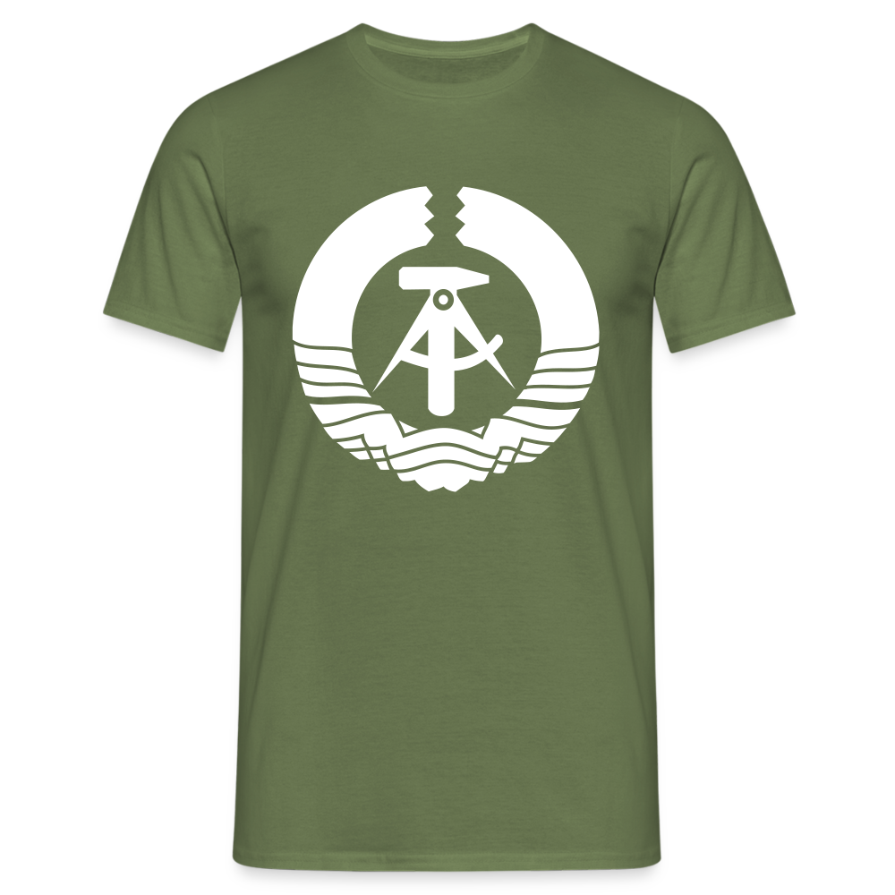 DDR Nostalgie Ostalgie Shirt Hammer Zirkel Ehrenkranz T-Shirt - Militärgrün