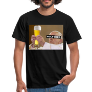 Bier Shirt Holy Beer Papst Meme Lustiges Bier T-Shirt - Schwarz