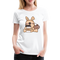 Süßer Hase mit Kaffee Frauen Premium T-Shirt - weiß