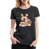 Süßer Hase mit Kaffee Frauen Premium T-Shirt - Schwarz