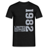 40. Geburtstag Shirt Limited Edition 1982 Riffelblech Geschenk T-Shirt - Schwarz