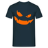 Halloween Shirt Kürbis Gesicht Lustiges Kostüm T-Shirt - Navy
