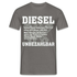 Diesel statt Elektro Shirt Diesel Unbezahlbar Lustiges T-Shirt - Graphit