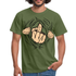 Mittelfinger Shirt Der Super Mittelfinger Lustiges T-Shirt - Militärgrün