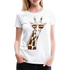 Coole Giraffe mit Sonnenbrille Sommer Frauen Premium T-Shirt - weiß