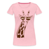 Coole Giraffe mit Sonnenbrille Sommer Frauen Premium T-Shirt - Hellrosa