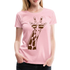 Coole Giraffe mit Sonnenbrille Sommer Frauen Premium T-Shirt - Hellrosa