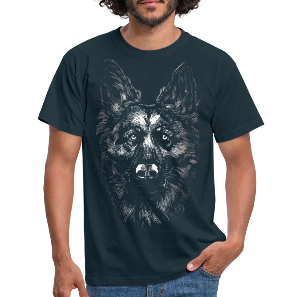 Deutscher Schäferhund Hundeliebhaber Geschenk T-Shirt - Navy