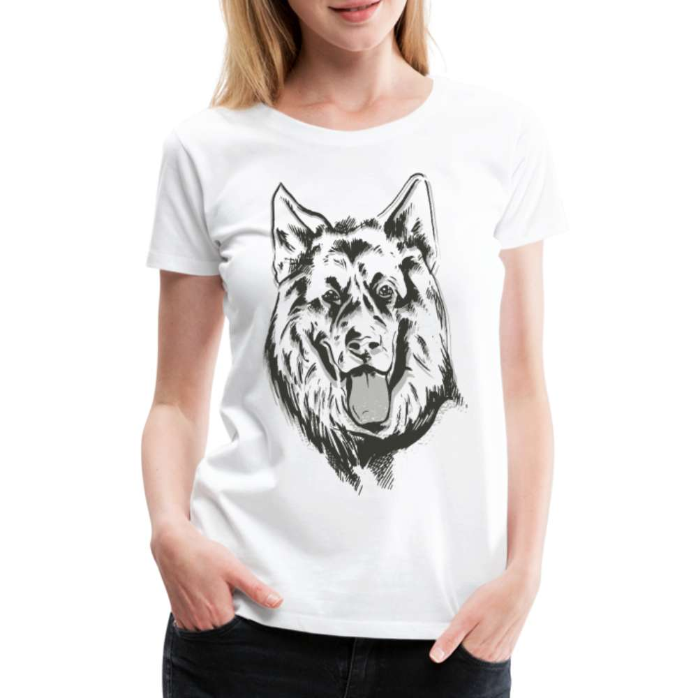 Hunde Deutscher Schäferhund Hundeliebhaber Geschenk Frauen Premium T-Shirt - weiß