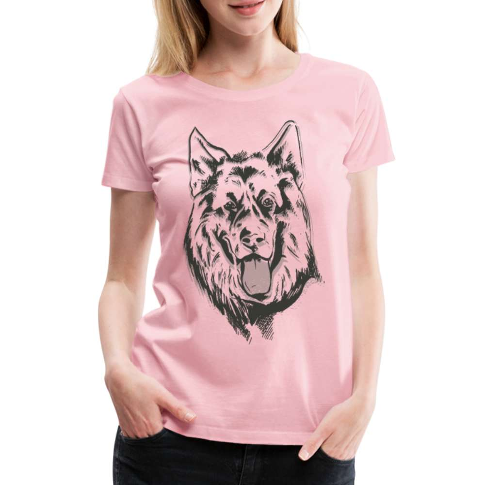 Hunde Deutscher Schäferhund Hundeliebhaber Geschenk Frauen Premium T-Shirt - Hellrosa