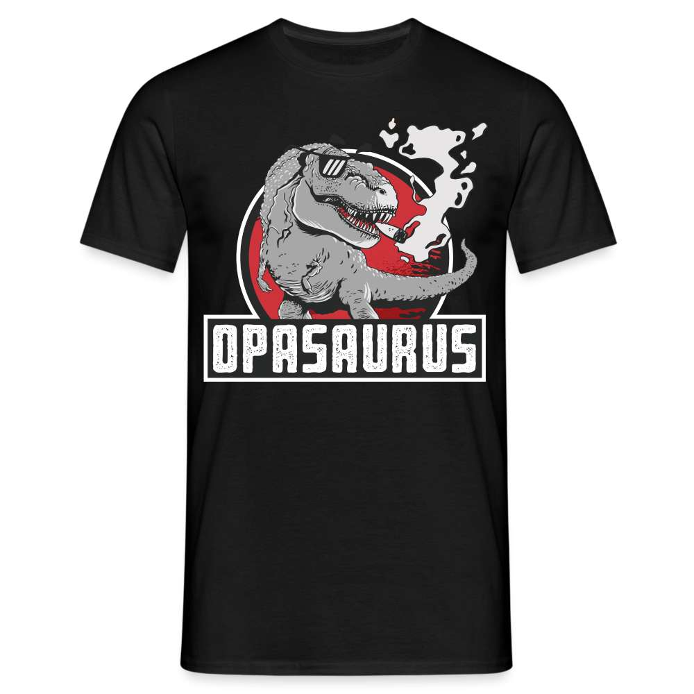 Opa Großvater Shirt Opasaurus T-Rex Lustiges Geschenk T-Shirt - Schwarz