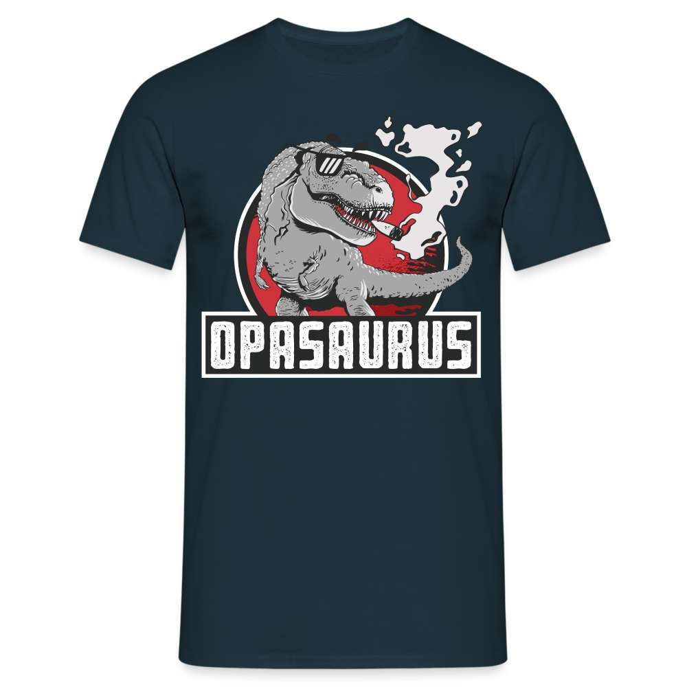 Opa Großvater Shirt Opasaurus T-Rex Lustiges Geschenk T-Shirt - Navy