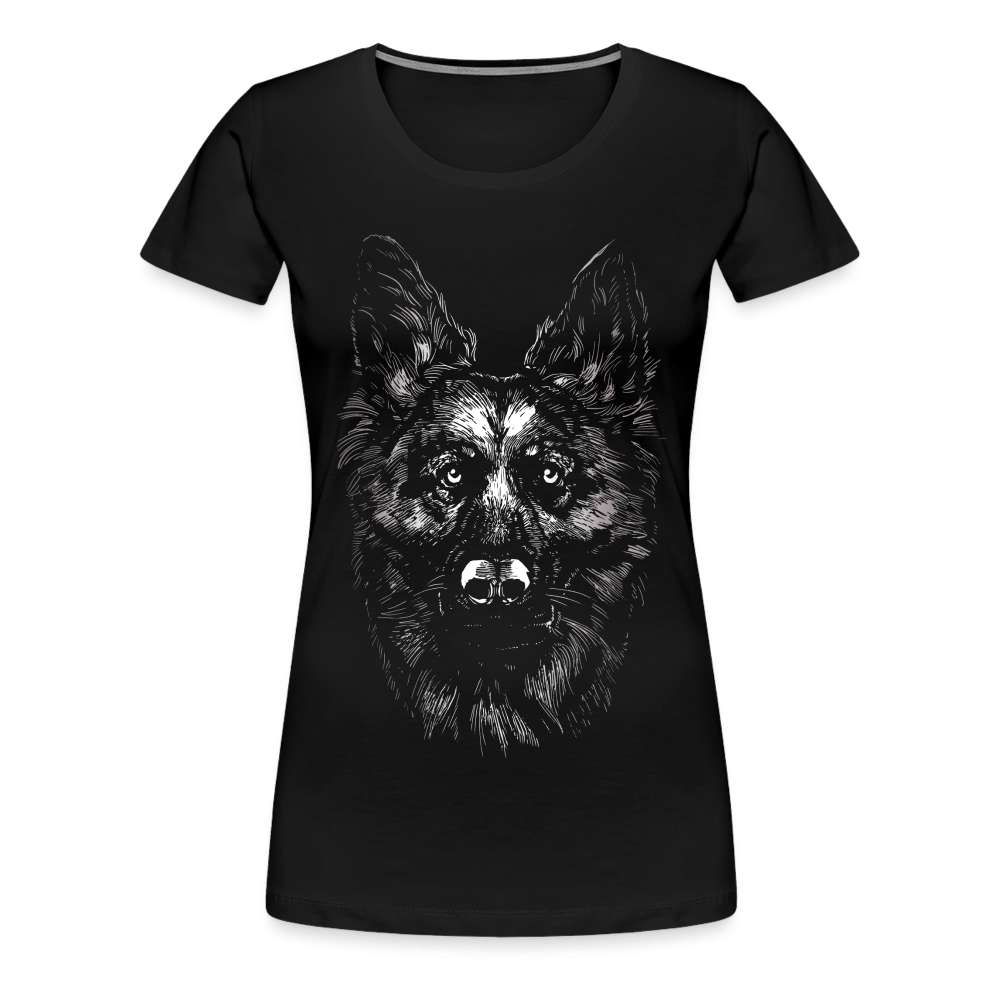 Deutscher Schäferhund Hundeliebhaber Geschenk Frauen Premium T-Shirt - Schwarz