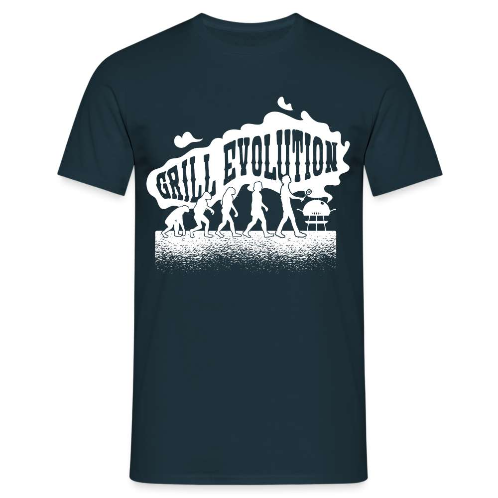 Grillen Grill Shirt Grill Evolution Lustiges T-Shirt - Navy
