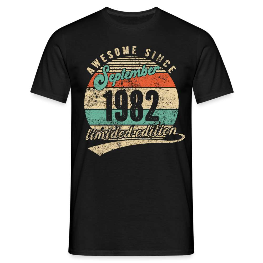 40. Geburtstag Legendär seit September 1982 Limited Edition Geschenk T-Shirt - Schwarz