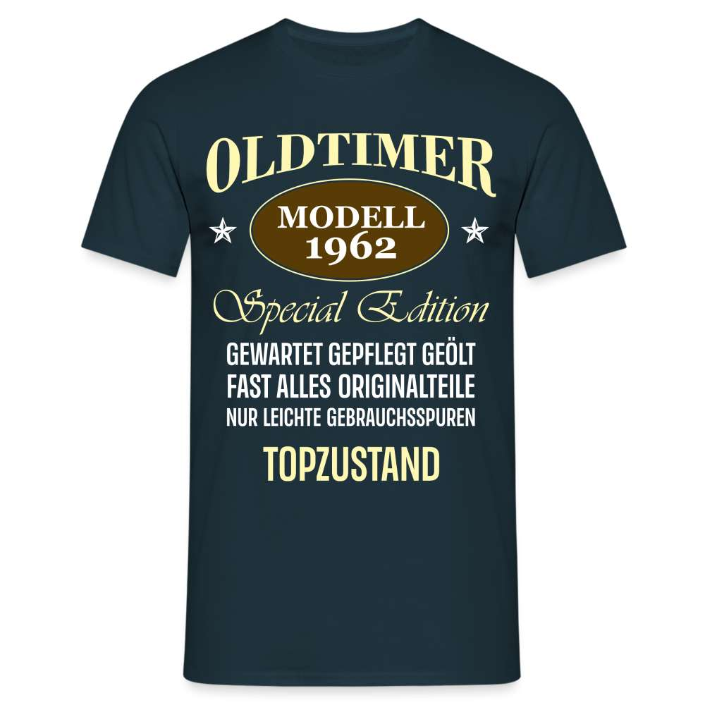 60. Geburtstag Oldtimer Modell 1962 Geschenk T-Shirt - Navy