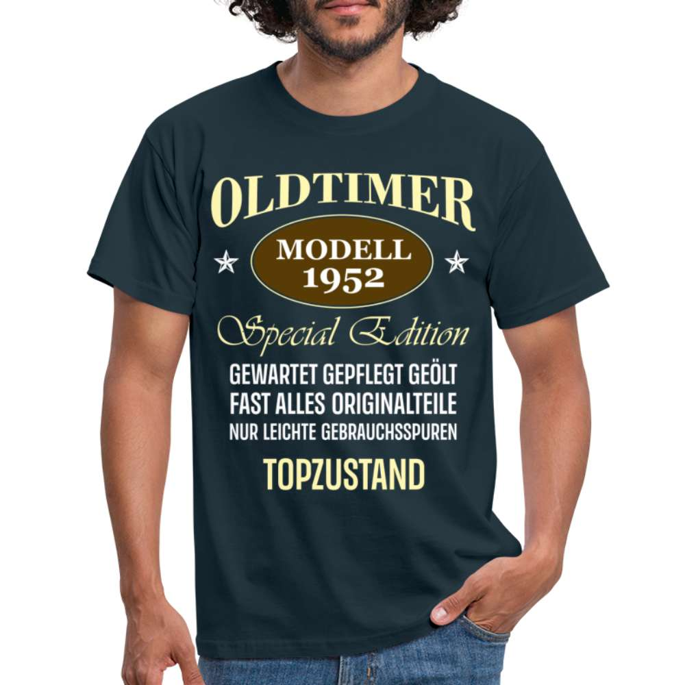 70. Geburtstag Oldtimer Modell 1952 Geschenk T-Shirt - Navy