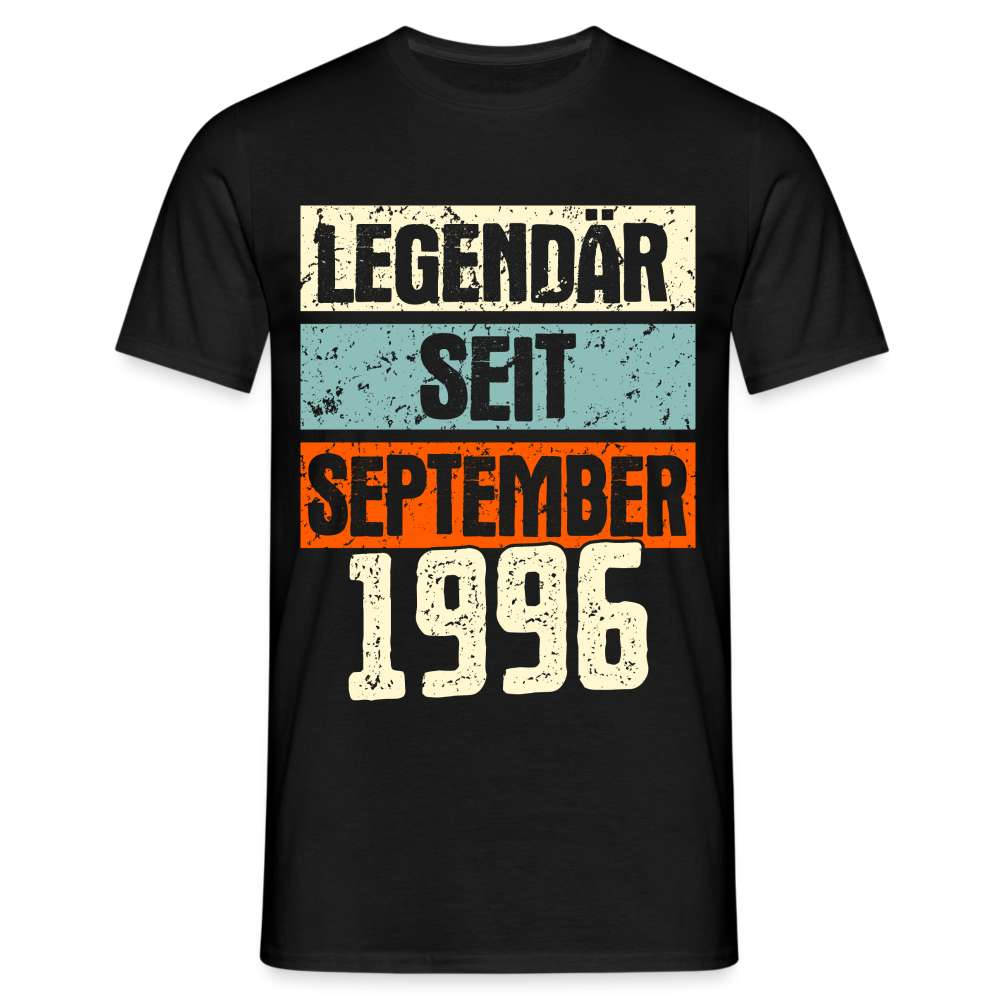 Geburtstags Shirt Legendär seit September 1996 Geschenk T-Shirt - Schwarz