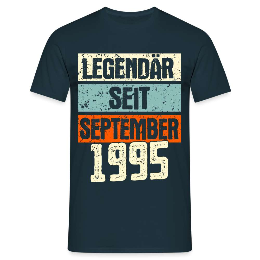 Geburtstags Shirt Legendär seit September 1995 Geschenk T-Shirt - Navy