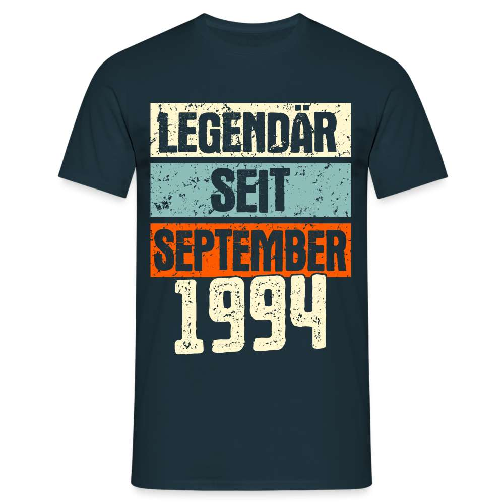 Geburtstags Shirt Legendär seit September 1994 Geschenk T-Shirt - Navy