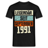 Geburtstags Shirt Legendär seit September 1991 Geschenk T-Shirt - Schwarz