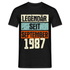Geburtstags Shirt Legendär seit September 1987 Geschenk T-Shirt - Schwarz