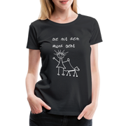 Hundeliebhaber Geschenkidee Die mit dem Hund geht Frauen Premium T-Shirt - Schwarz