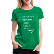 Hundeliebhaber Geschenkidee Die mit dem Hund geht Frauen Premium T-Shirt - Kelly Green