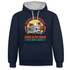 Alter Mann mit Camper Wohnmobil Womo Lustiger Hoodie - Navy/Grau meliert