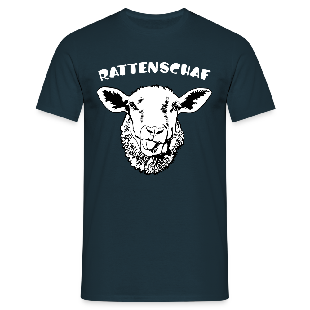 Cooles Schaf Rattenschaf Lustiges T-Shirt - Navy