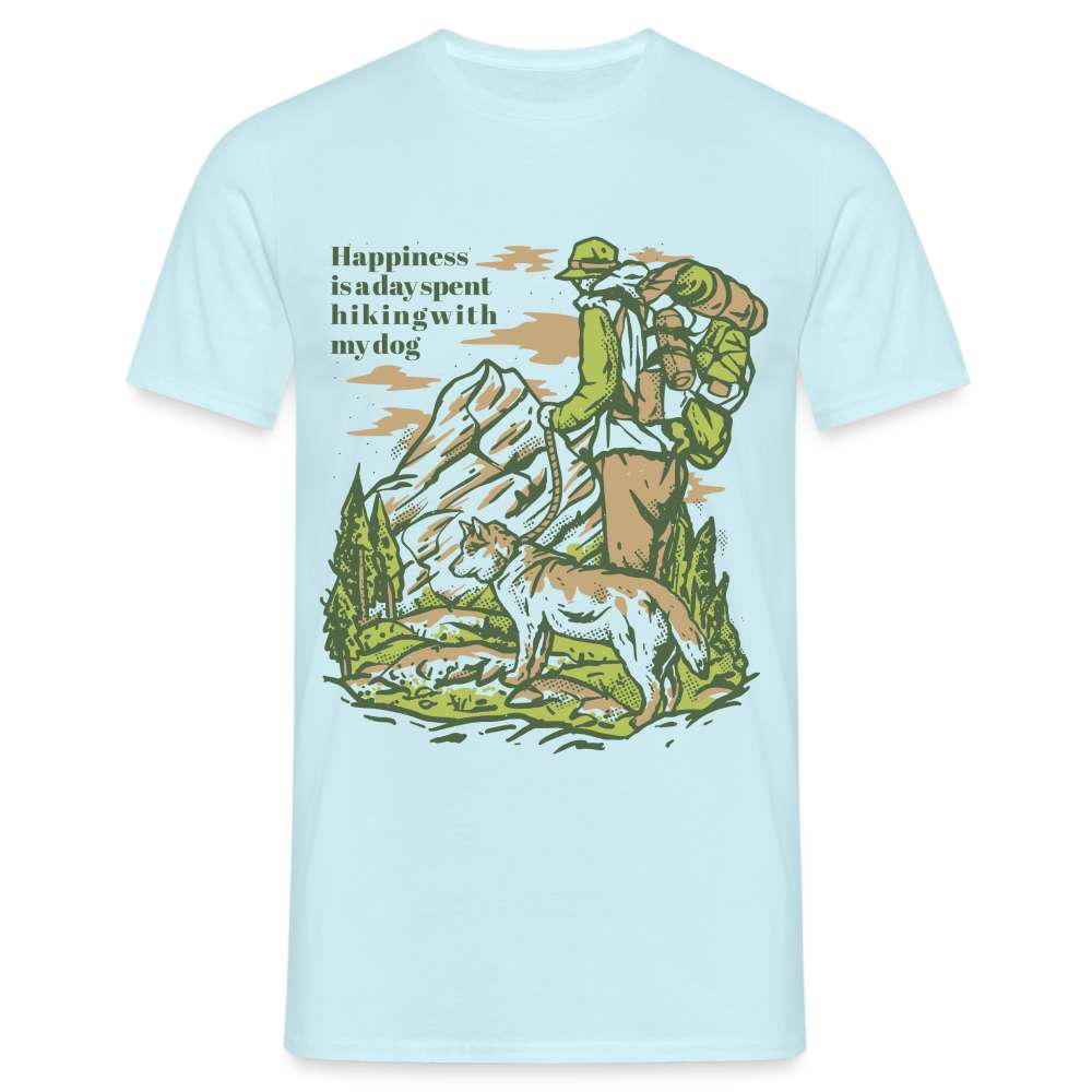 Wandern Hund Berge Bergmenschen T-Shirt - Sky