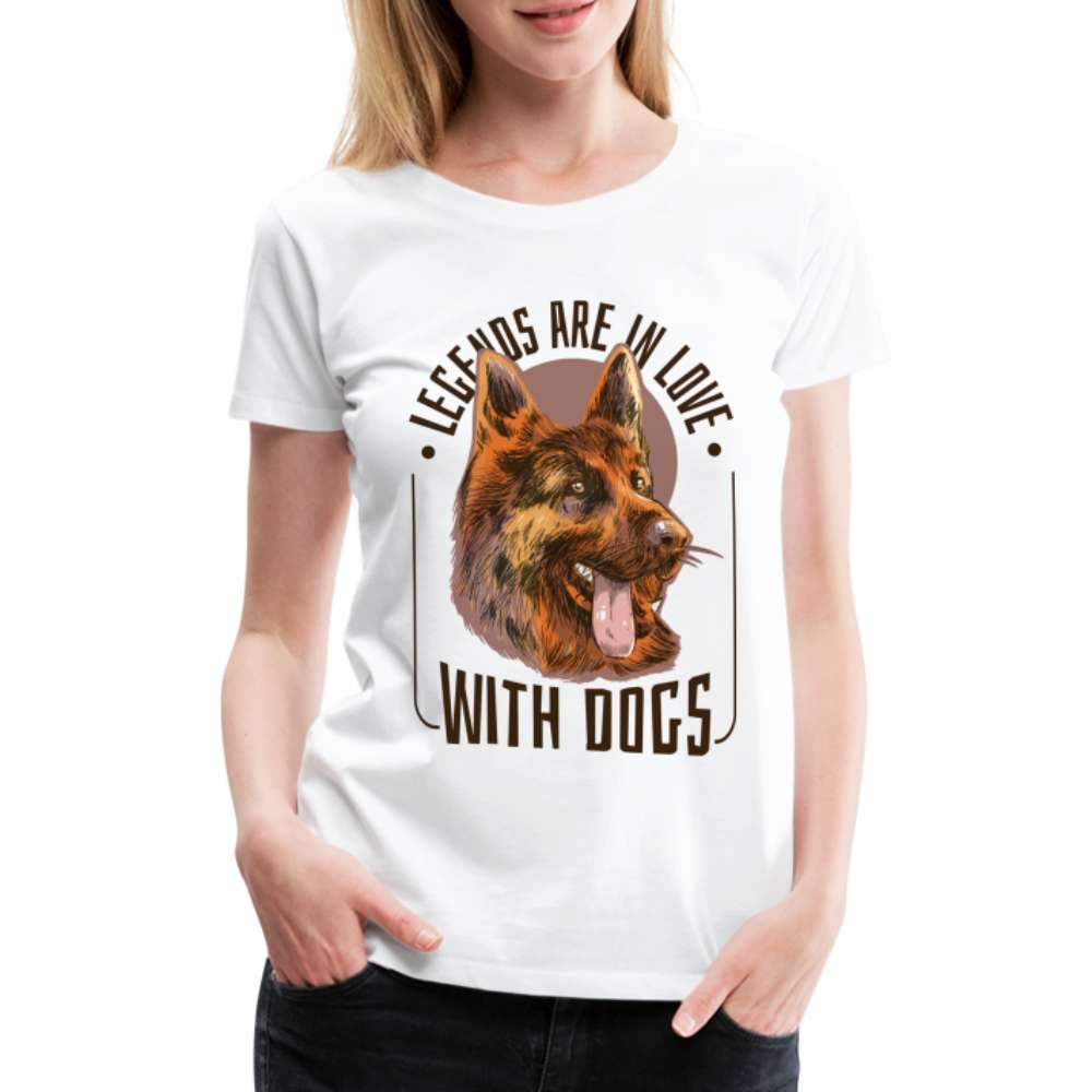 Hundeliebhaberin Schäferhund Frauen Premium T-Shirt - weiß