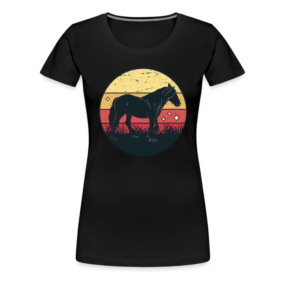 Pferd Pferdeliebhaberin Frauen Premium T-Shirt - Schwarz