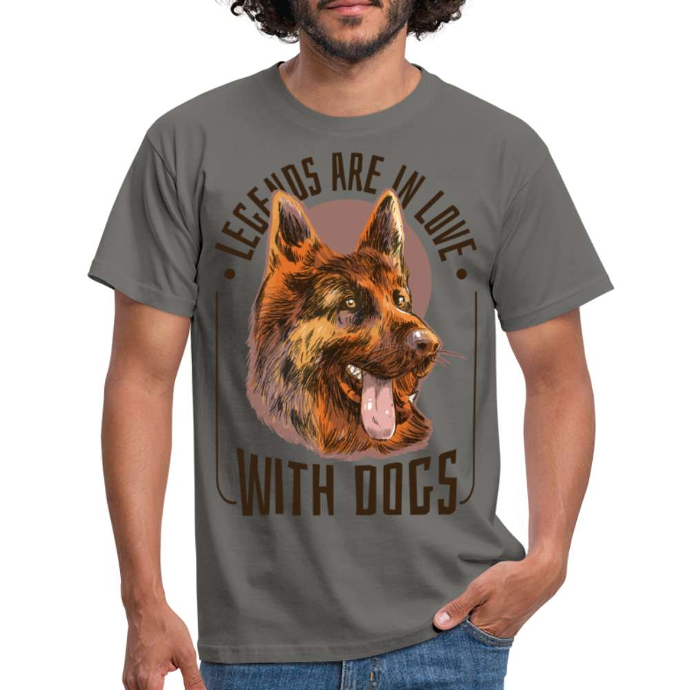 Hundeliebhaber Schäferhund T-Shirt - Graphit