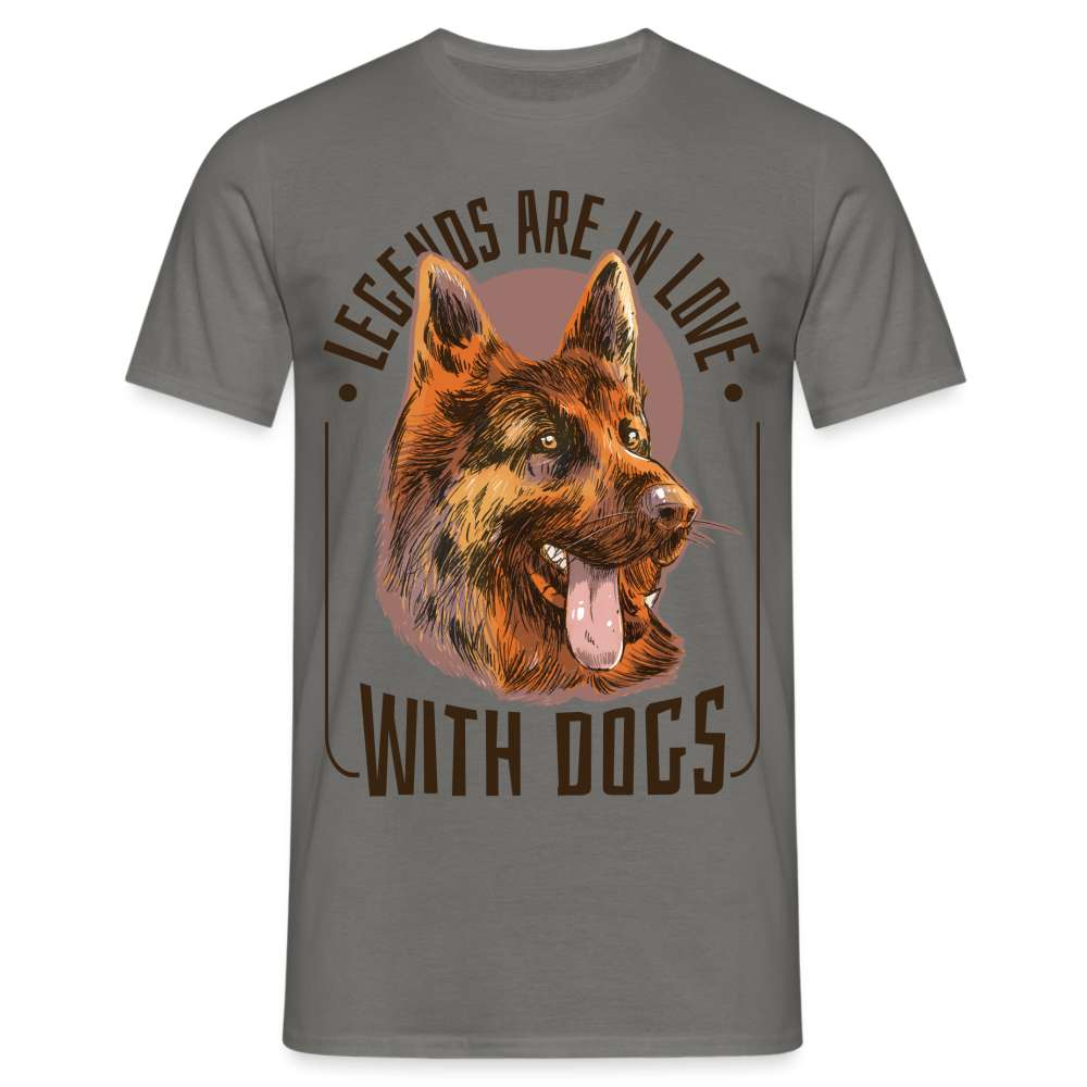 Hundeliebhaber Schäferhund T-Shirt - Graphit
