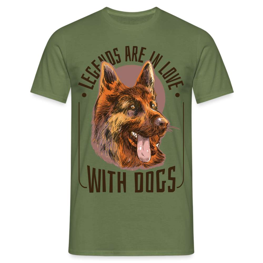 Hundeliebhaber Schäferhund T-Shirt - Militärgrün