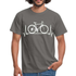 Fahrrad EKG Herzschlag Radfahrer aus Leidenschaft T-Shirt - Graphit